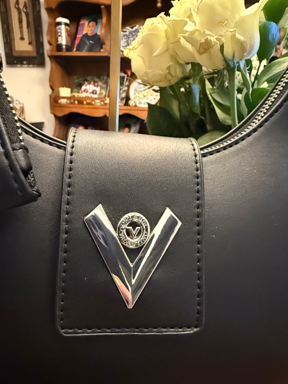 Valentin orlandi Black Crescent Shoulder Bag with Removable Pouch - Picture 2 of 11